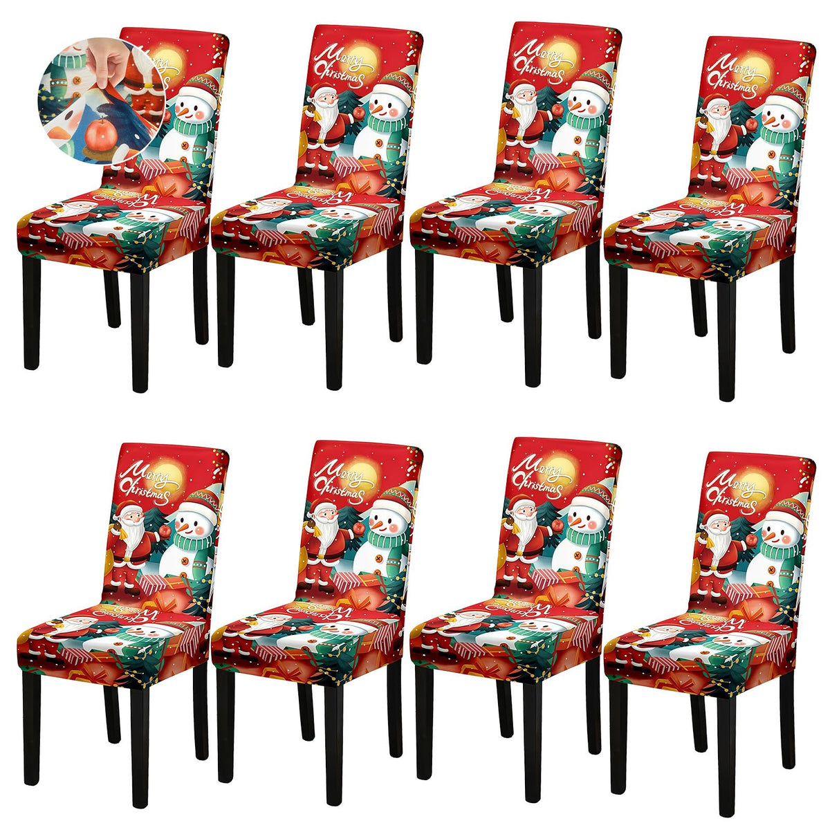 Chair Covers, Stretch Dining Room Chair Covers Set of 6, Removable Washable Dining Chair Slipcovers for Home, Hotel, Banquet