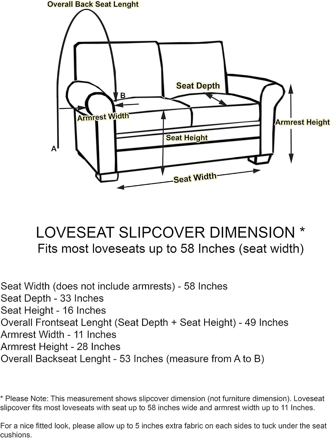Linen Store Microsuede Slipcover Furniture Protector Cover, Perfect for Pets, Brown, Loveseat