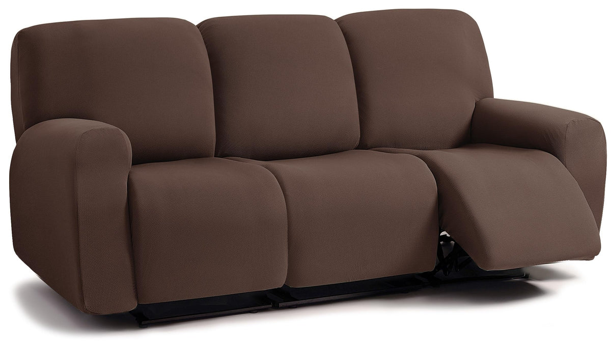 ULTICOR Jacquared Design, Reclining Loveseat Slipcover, 48" - 65" L, 2 Seat 6-Piece Recliner Cover, Washable (Retro Green)