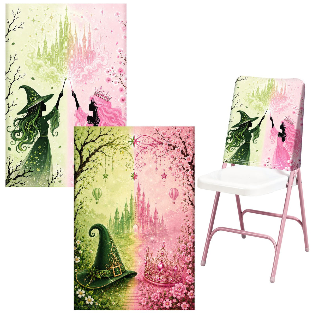 Set of 2 Happy Birthday Chair Covers for Classroom 16.5x22.4 Inch