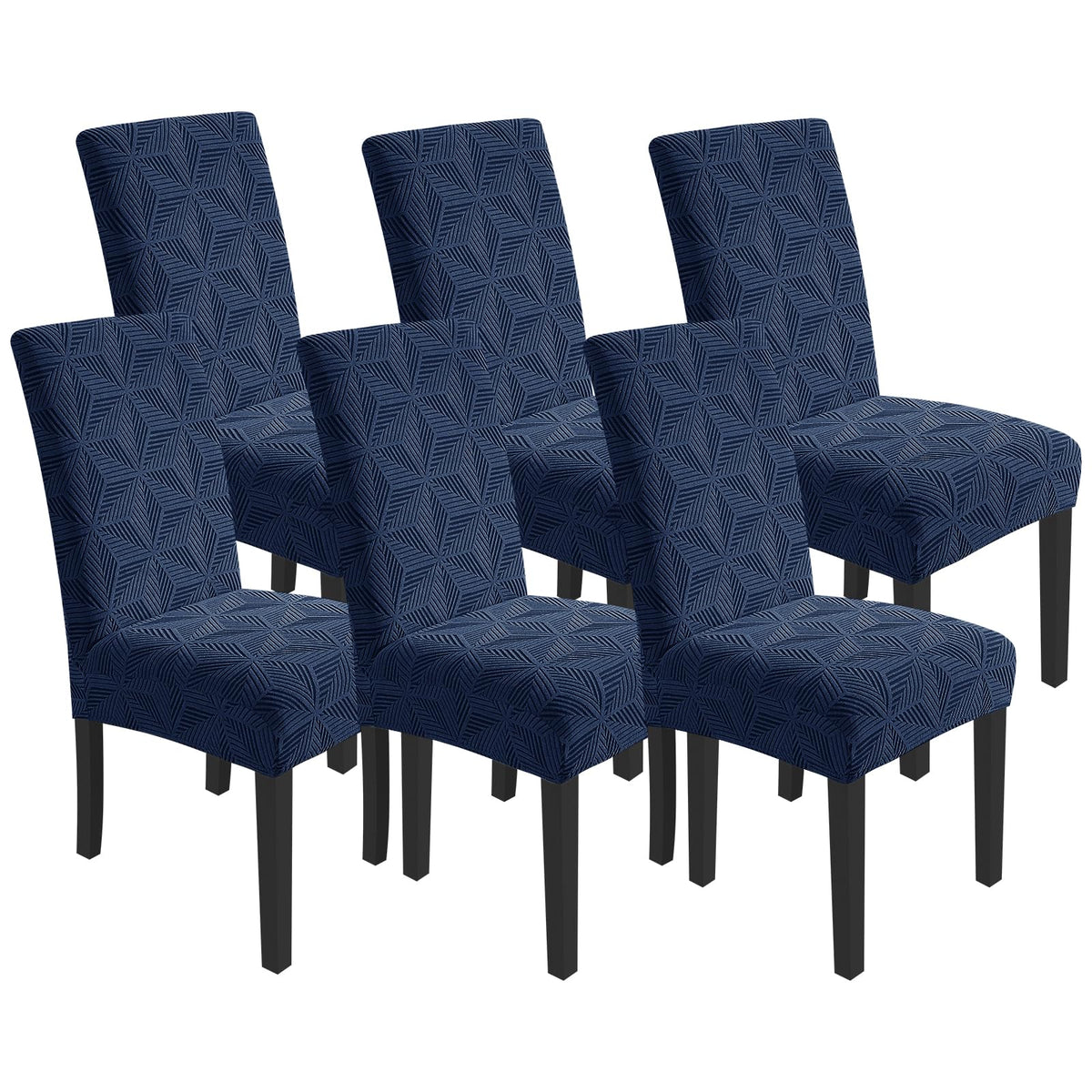YEMYHOM 2 Packs Latest Checkered Dining Chair Slipcover Parsons Chair Furniture Protector Stretch Chair Covers for Dining Room, Restaurant, Kitchen, Party (Light Gray)