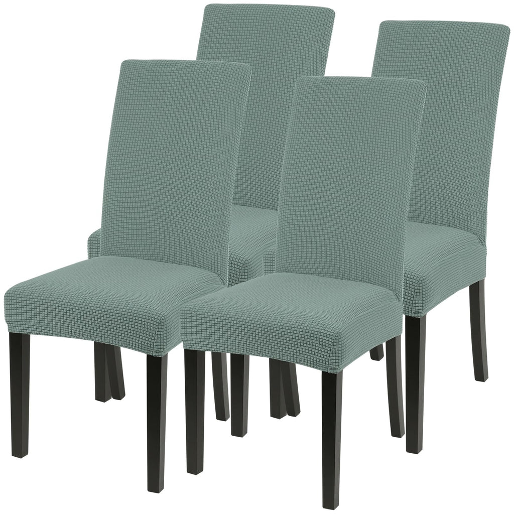 SearchI Chair Covers Slipcovers Set of 4, Spandex Super Fit Stretch Removable Washable Kitchen Parsons Protector for Dining Room,Hotel,Ceremony,Beige+Flowers