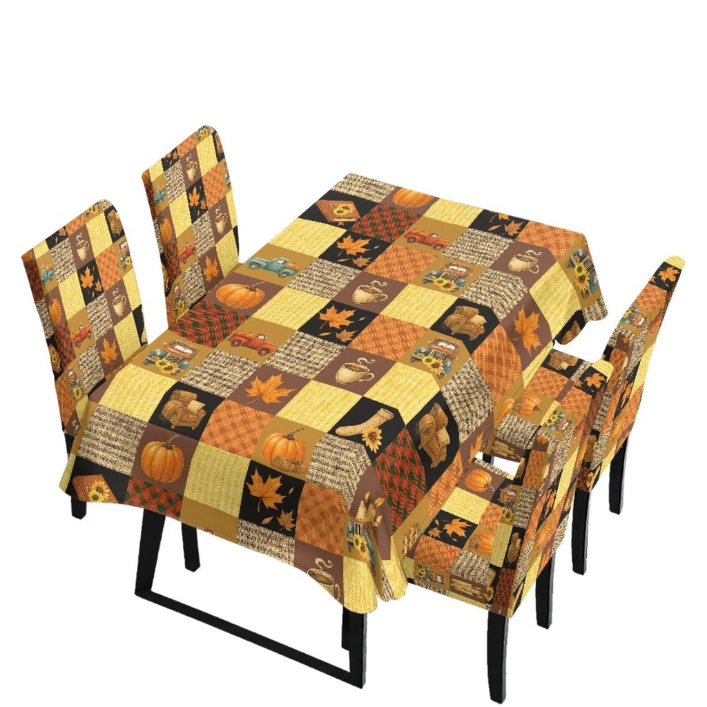 Maple Leaf Dining Table & Chair Cover Rectangle Dining Table Decor