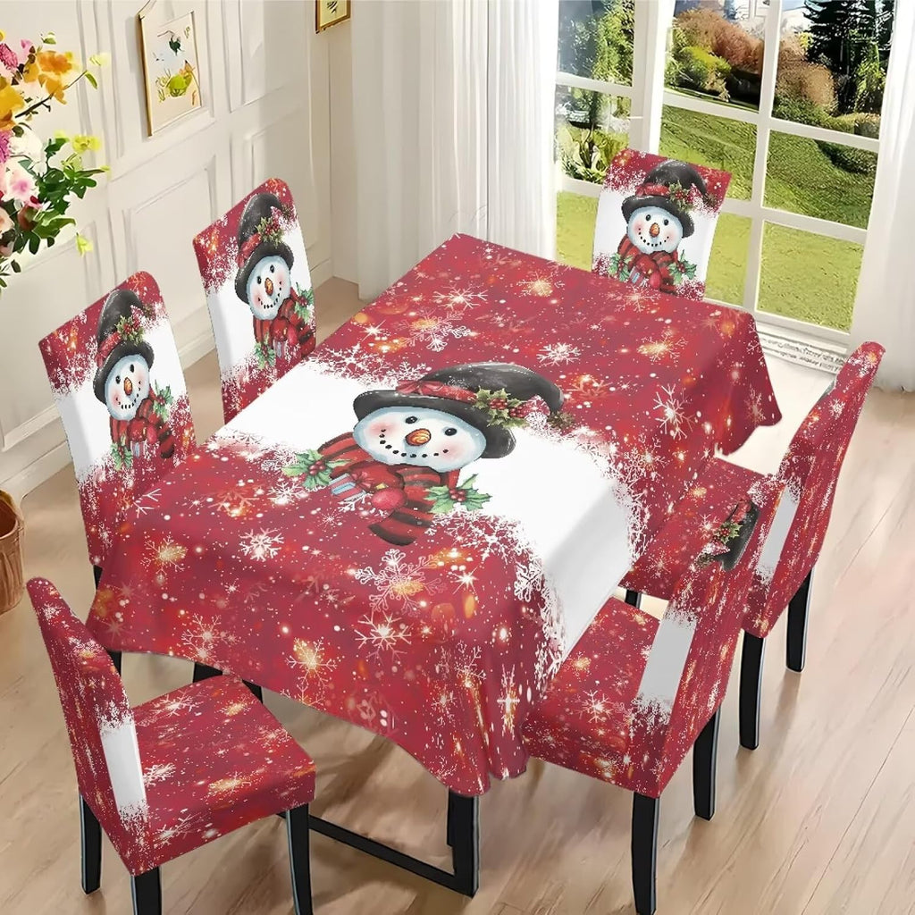 ZDCUSTOM Cozy Dining Chair Covers Tablecloths Rectangular & Table and Chair Covers for Parties Washable Sunflower Dining Room Decor Universal Fit