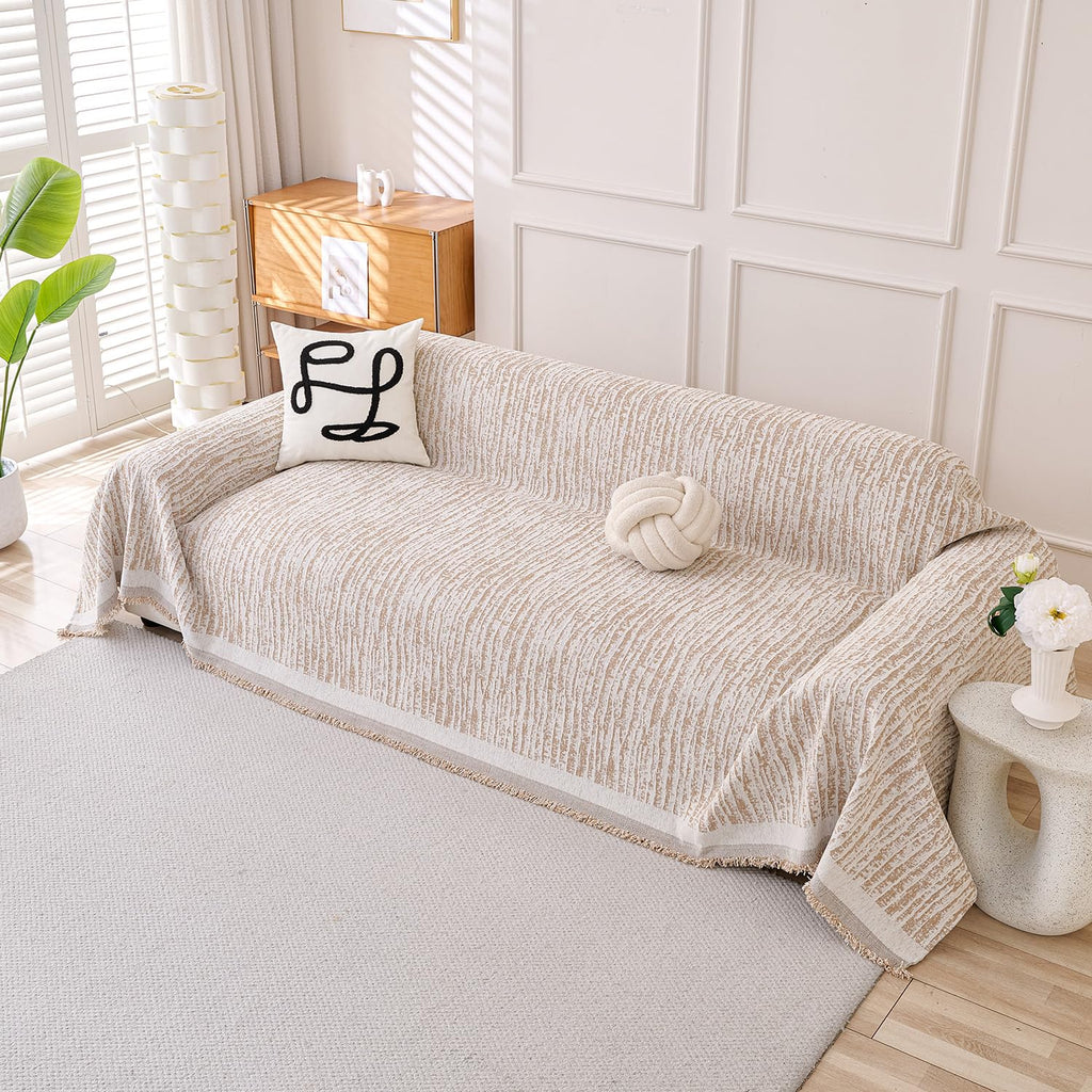 Erke Loveseat Cover Sheet Blanket, Machine Washable Non Slip Chenille Cushion Slipcover for Pets, 2-Seater Love seat Sofa Bed Chair Slip Covers Furniture Decor Protector
