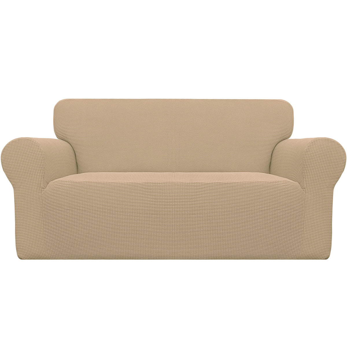 Easy-Going Stretch Loveseat Couch Covers Washable Cream