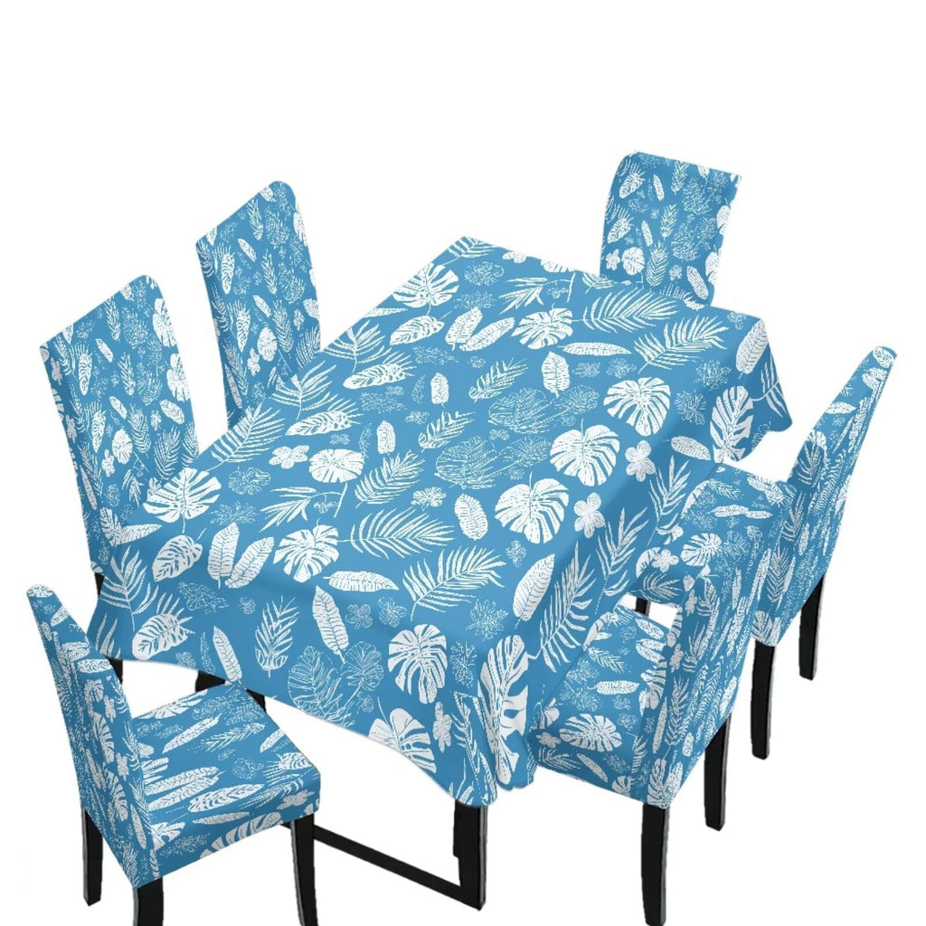 Stretch Dining Table Cloth and Chair Covers Set, 4 Seater Table Cover Anti-Wrinkle Parsons Chair Slipcovers Machine Washable Seat Protector for St. Patrick's Day Decor, Green Shamrock