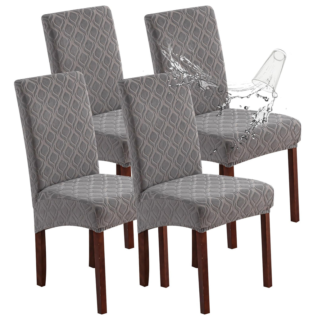 Genina Waterproof Dining Chair Covers Set of 4 Parsons Chair Slipcovers