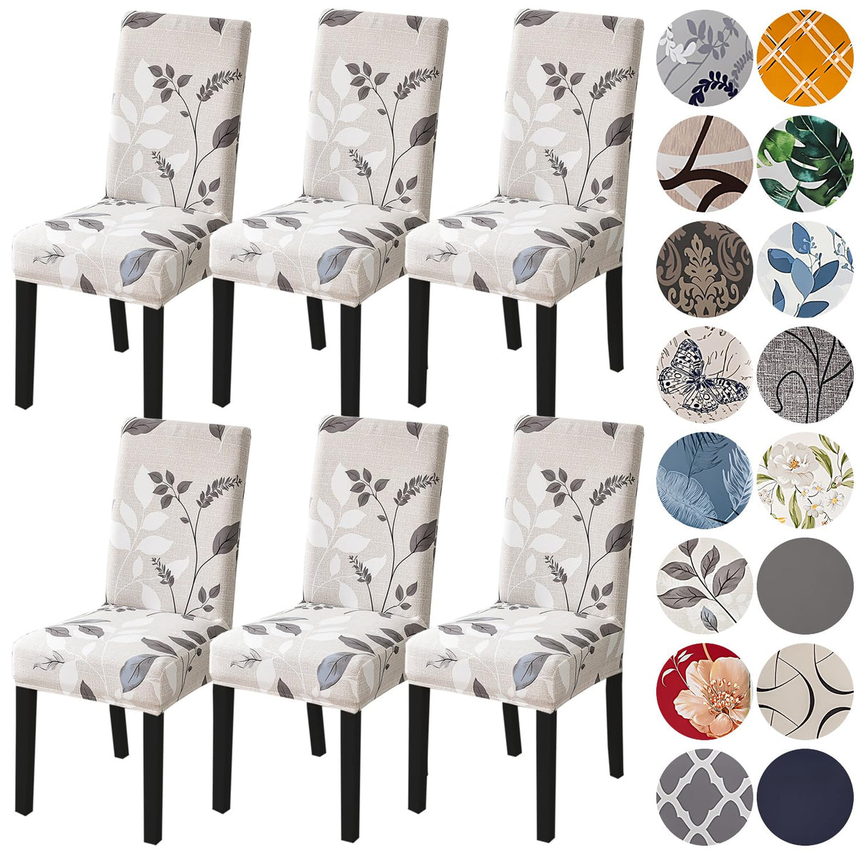 HZDHCLH Dining Chair Covers Set of 4 Stretch Chair Slipcovers Washable
