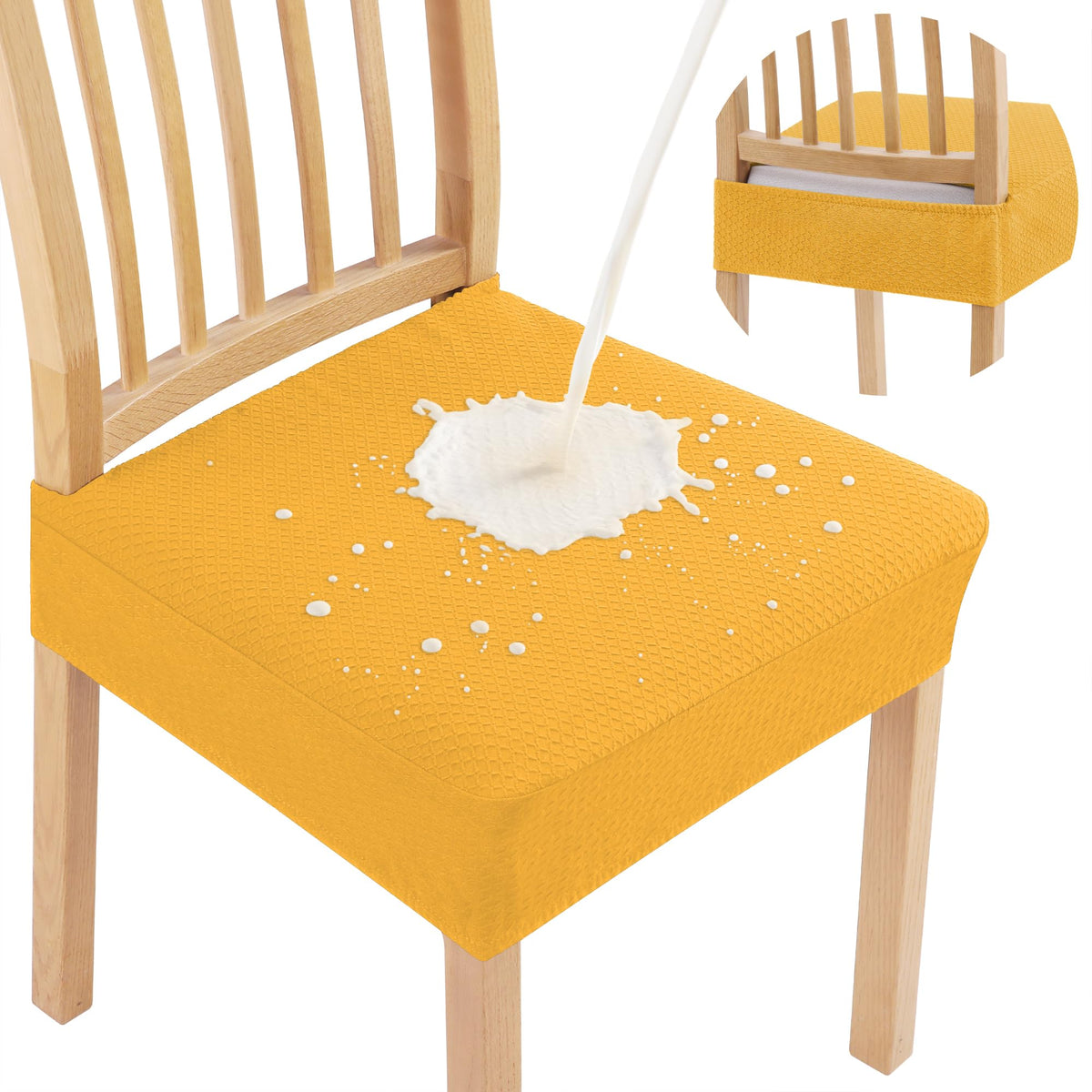 Smiry Waterproof Seat Covers for Dining Room Chairs, Set of 4