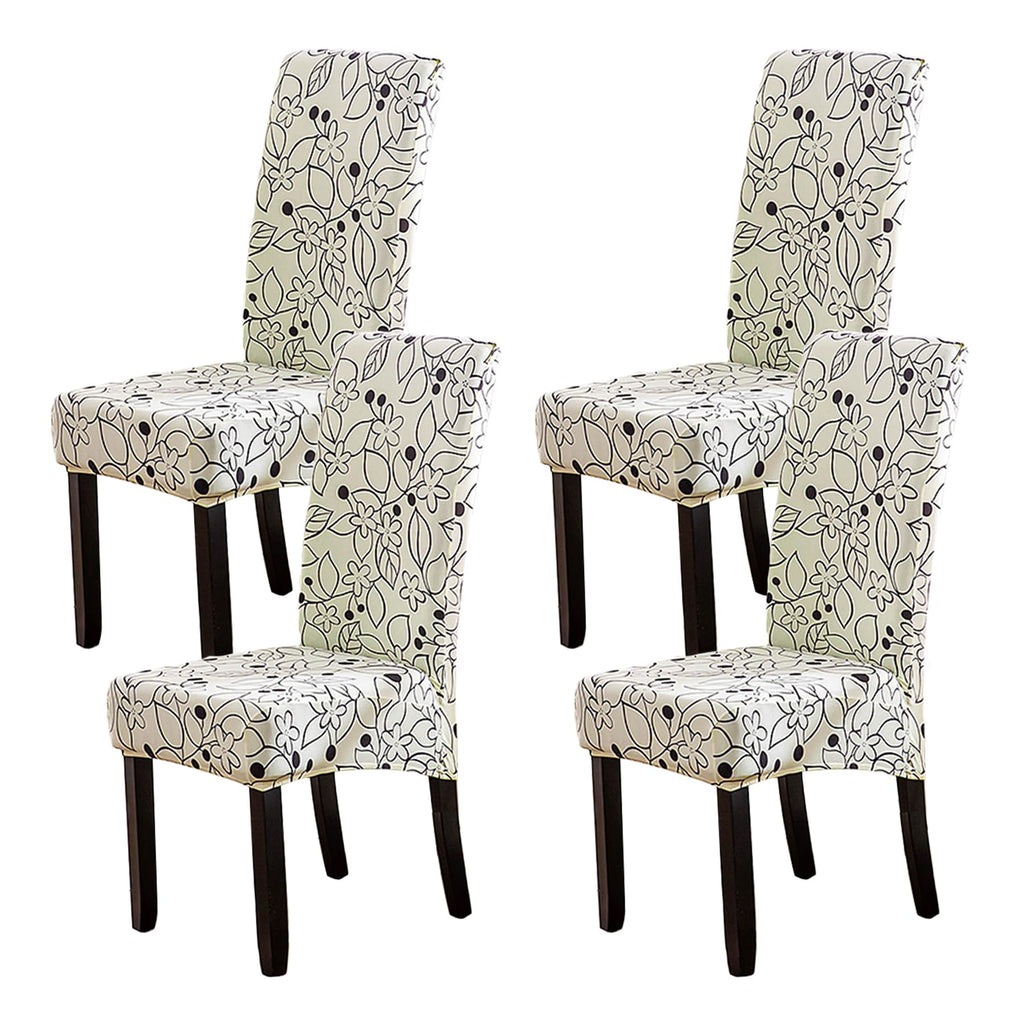 HZDHCLH Dining Chair Covers Set of 4 Stretch Chair Slipcovers Washable
