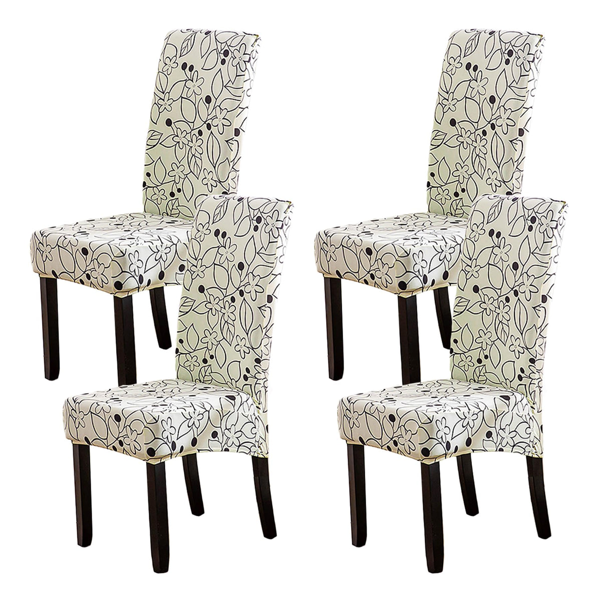 HZDHCLH Dining Chair Covers Set of 4 Stretch Chair Slipcovers Washable