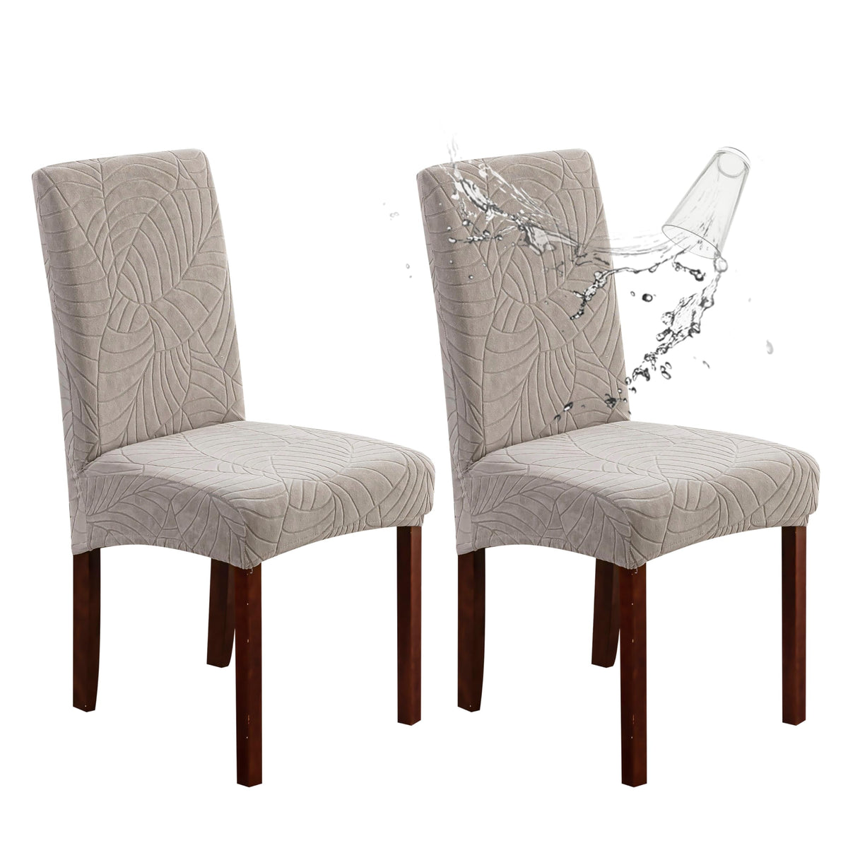 Genina Waterproof Dining Chair Covers Set of 4 Parsons Chair Slipcovers