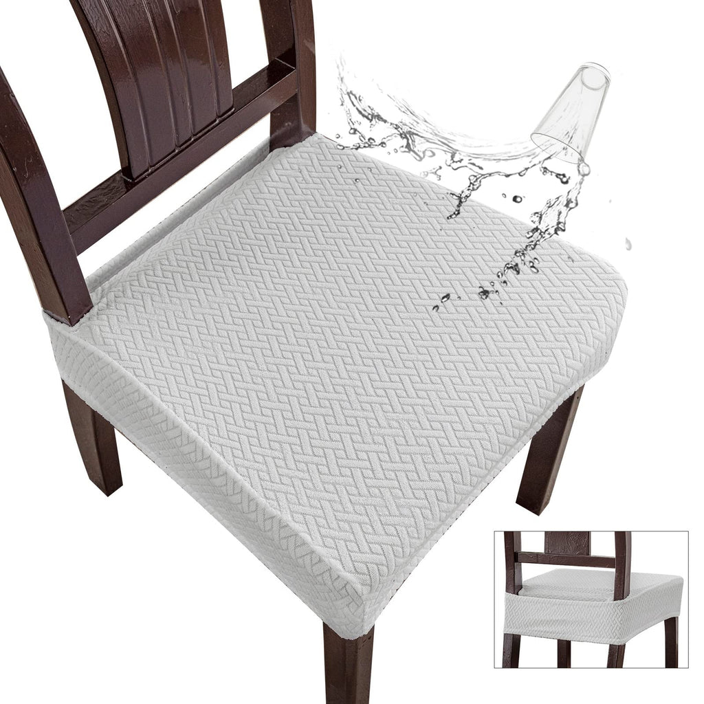 Genina Waterproof Seat Covers for Dining Room Chairs, Rear Covered