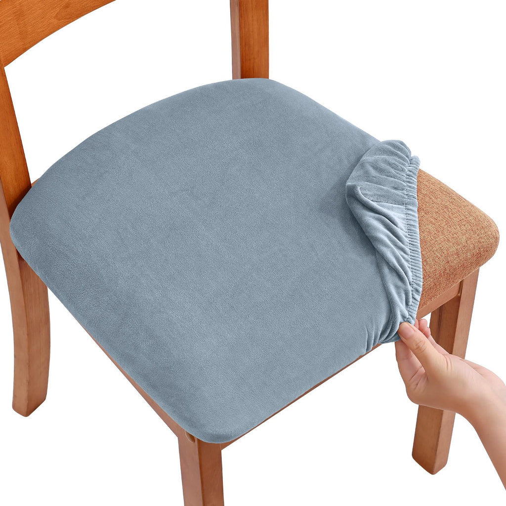 Smiry Velvet Seat Covers for Dining Room Chair Set of 4