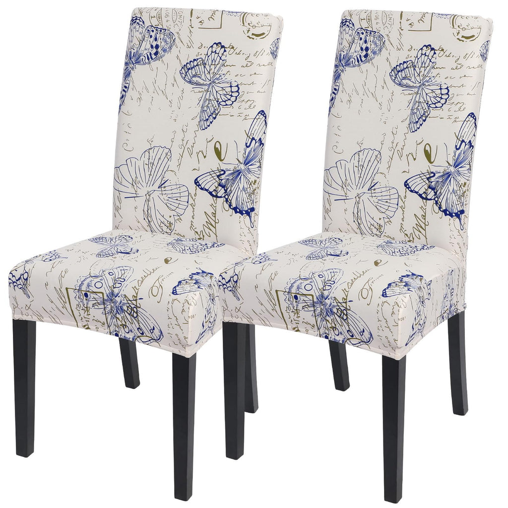 SearchI Dining Room Chair Covers Set of 6, Stretch Jacquard Parsons Chair Slipcovers Super Fit Removable Washable Kitchen Chair Protector Cover for Dining Room, Hotel, Ceremony (Beige Rhombus)