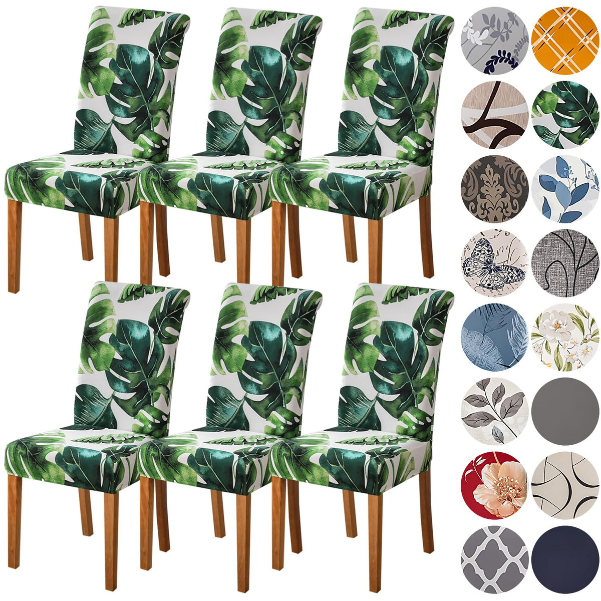 HZDHCLH Dining Chair Covers Set of 4 Stretch Chair Slipcovers Washable