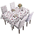 Table and Chair Decoration Protective Cover, with American Flag Star Pattern Background, Dirt Resistant, Detachable and Washable, Suitable for Chair Decoration (4PC Chair Cover+1PC Tablecloth)