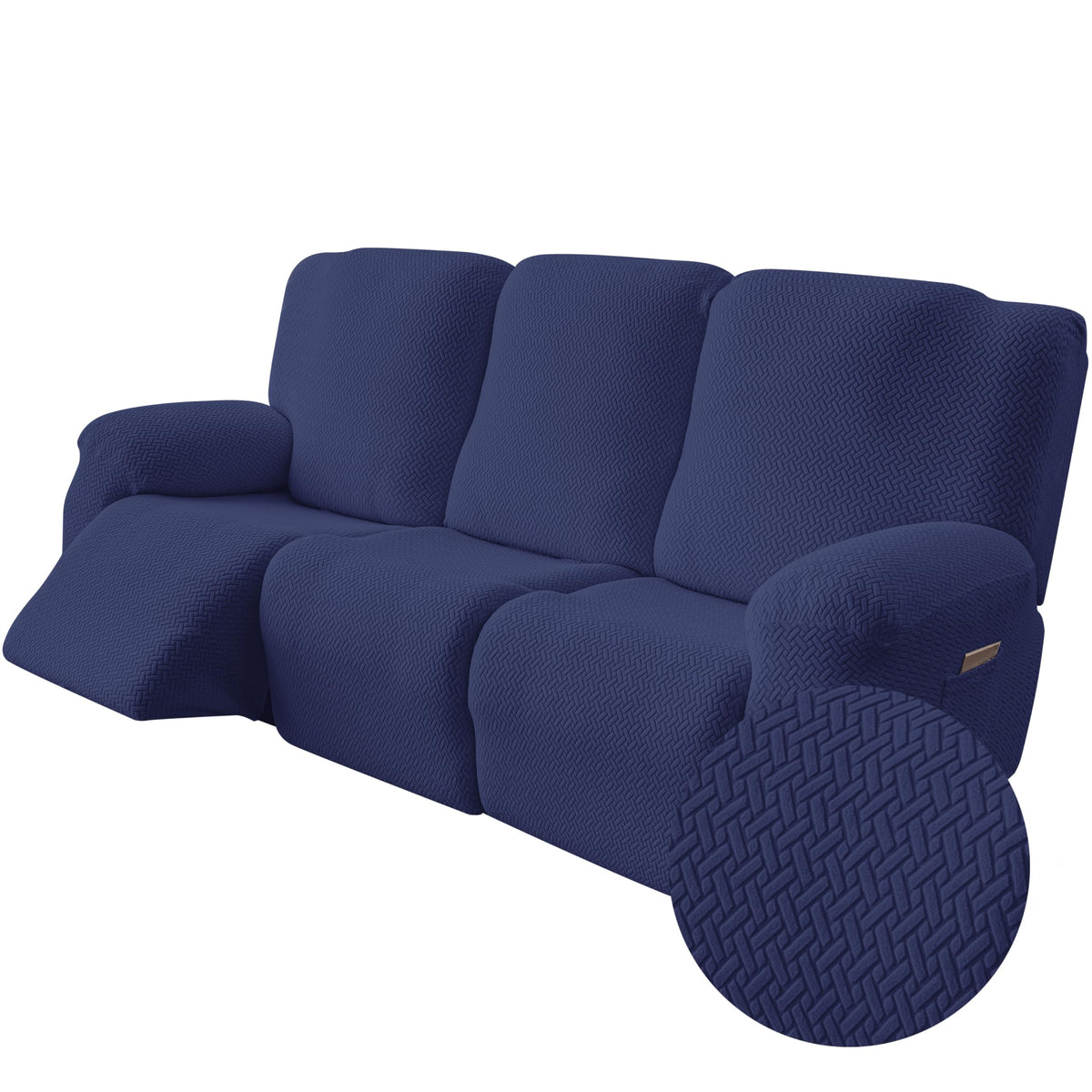 Genina Recliner Loveseat Covers with Console,2 Seater,Taupe