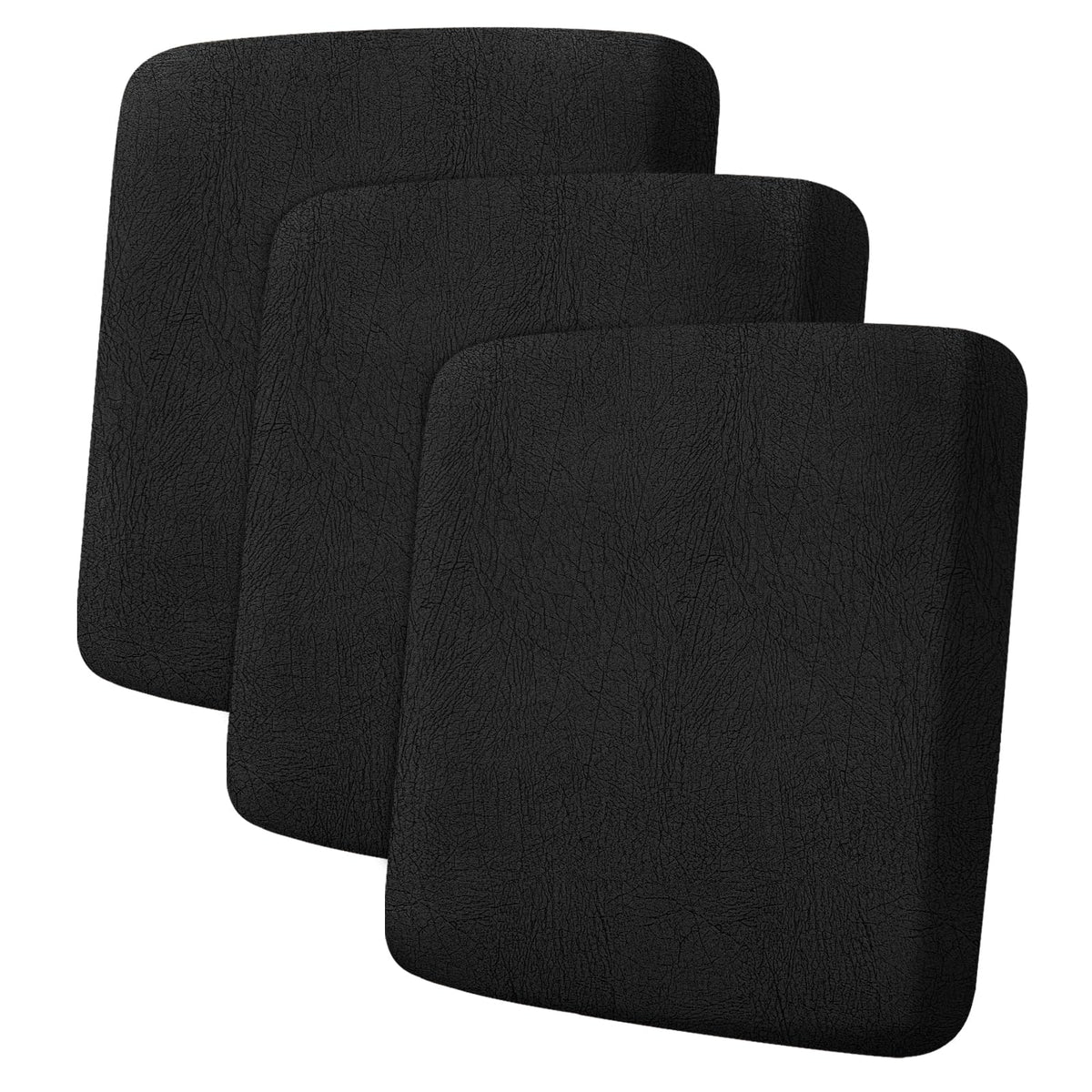 ANARACHON Leather Look Couch Cushion Covers Sofa Seat Slipcovers Sets Couches Furniture Protector for Sectional Armchair Loveseat Pets Kids Stretch Spandex Fabric (2 Cushion Loveseat, Burgundy)