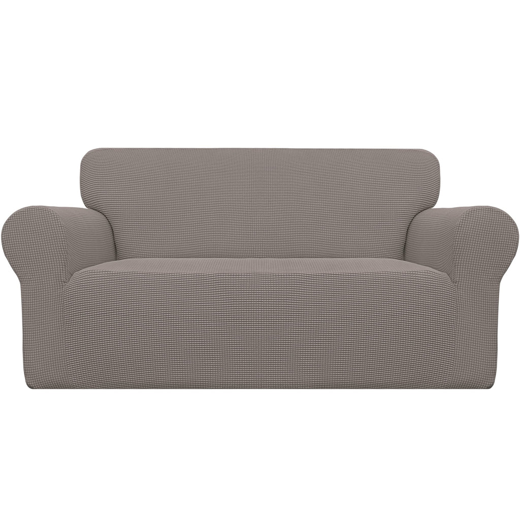 Easy-Going Stretch Loveseat Couch Covers Washable Cream