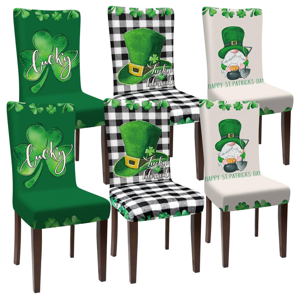 Preboun 6 Pcs Fall Chair Covers Pumpkin Dining Chair Slipcover Thanksgiving