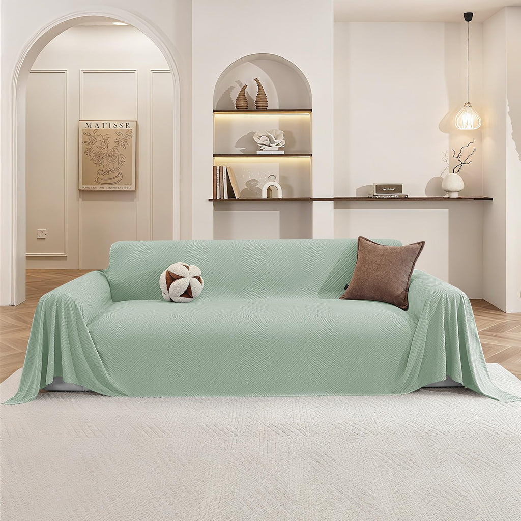 Couch Cover for Dogs, Loveseat 2 Cushion Sofa Cover, Light Grey