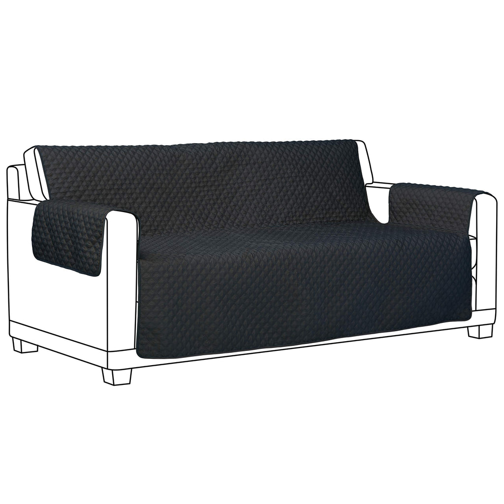 Classic Accessories Cover Bonanza Indoor Loveseat Slipcover, 54 x 21 x 25 inch, Black/Charcoal