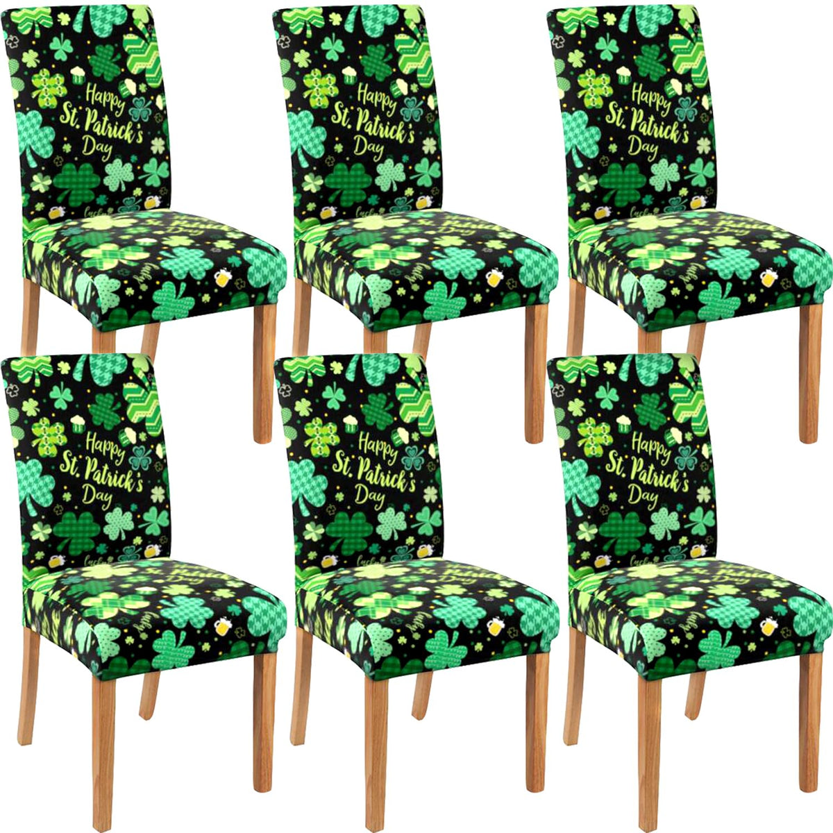 Halloween Chair Covers Set of 4, Fall Pumpkin Black/White Buffalo Plaid Chairs Slipcover for Dining Room, Removable Washable Breathable Cover in the Kitchen Restaurant Holiday Decor