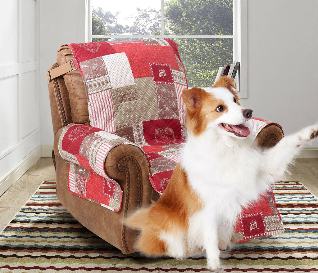 Brilliant Sunshine Multi Grey Stripes Couch Loveseat Slip Cover for Dogs