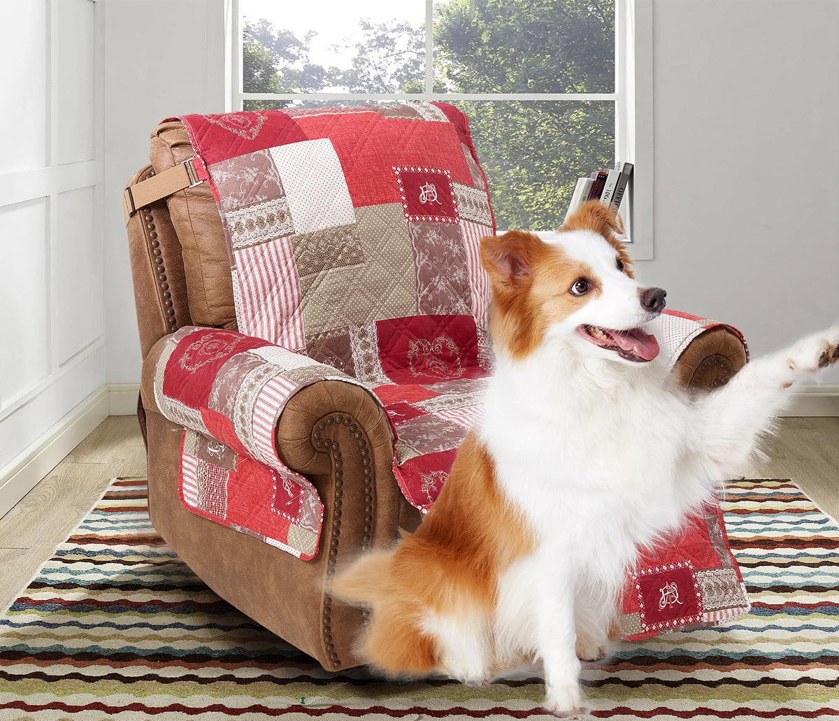 Brilliant Sunshine Multi Grey Stripes Couch Loveseat Slip Cover for Dogs