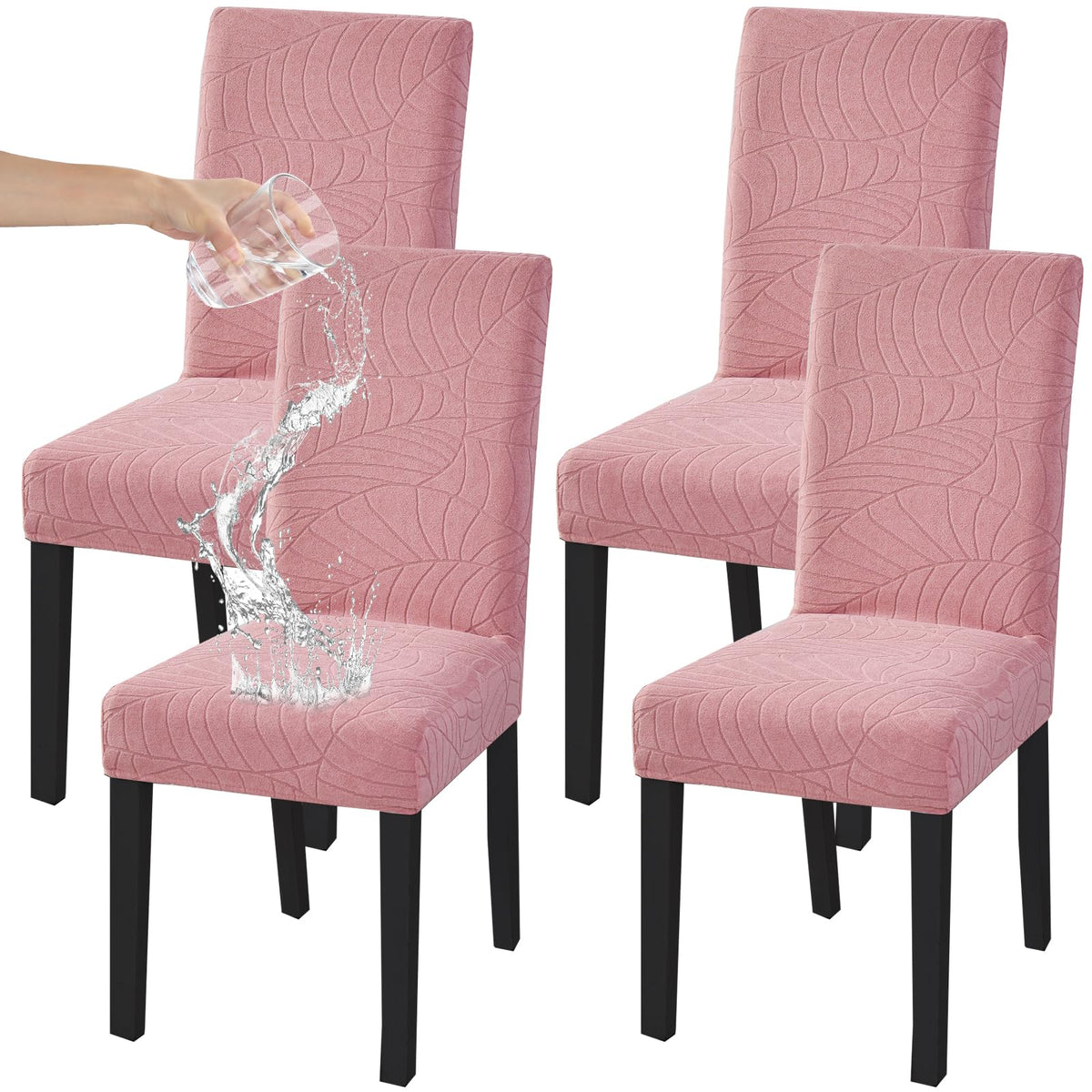 HZDHCLH Dining Chair Covers Set of 4 Stretch Chair Slipcovers Washable