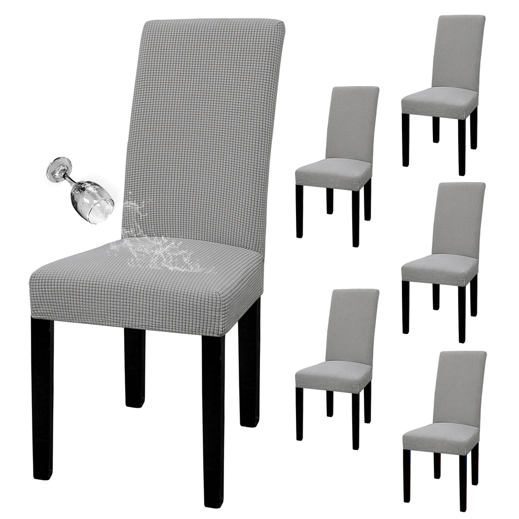 Easy-Going 100% Waterproof Dining Room Chair Covers Set of 6, Large