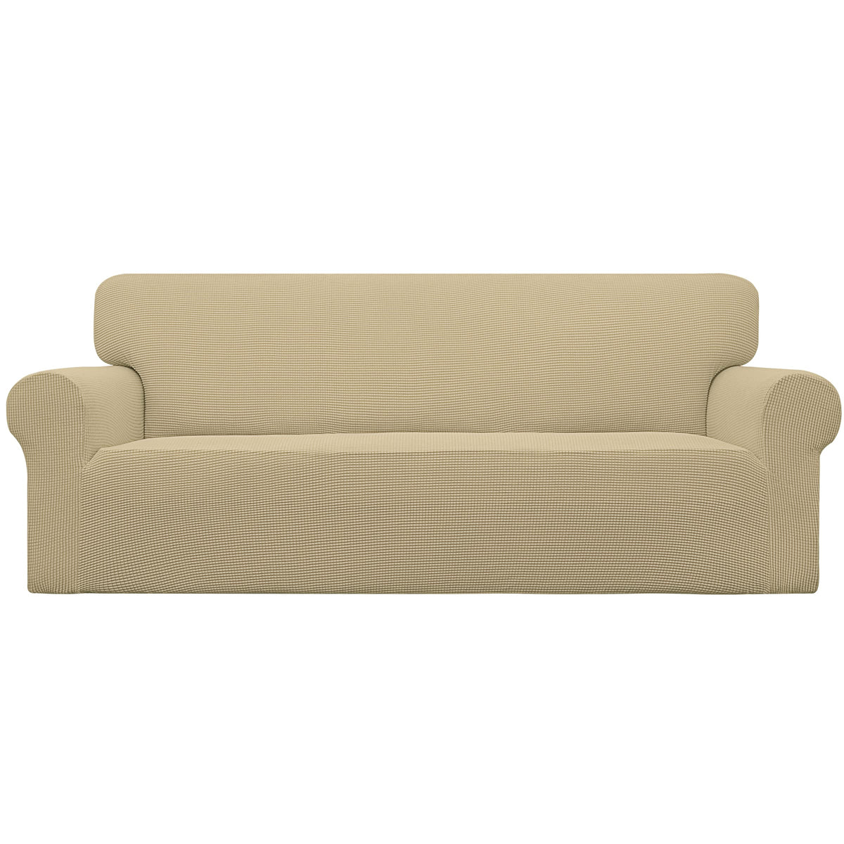 Easy-Going Stretch Loveseat Couch Covers Washable Cream