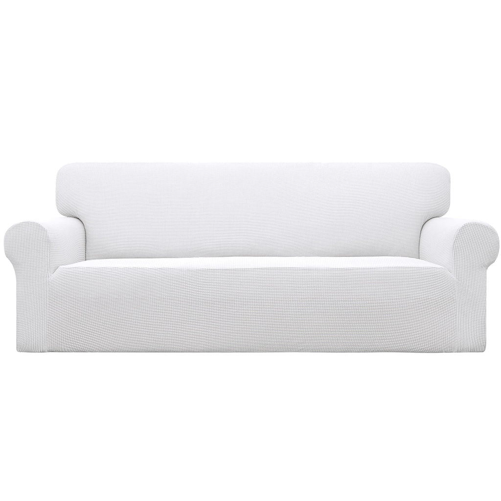 Easy-Going Stretch Loveseat Couch Covers Washable Cream