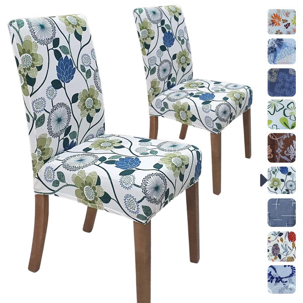 SPRINGRICO Chair Covers for Dining Room Set of 4, Stretch Dining Chair Cover, Washable Spandex Kitchen Parsons Chair Slipcovers, Removable Seat Protector for Home or Party (4 Pack, Lotus Gray)