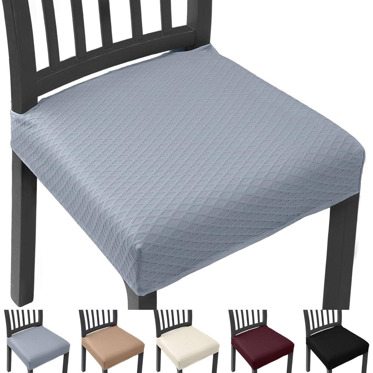 Stretch Chair Seat Covers Set of 4 for Dining Living Room Kitchen Chairs Universal Washable Slipcover Protector Forros Fundas Cobertores para Sillas De Comedor Party Home Decor Gift