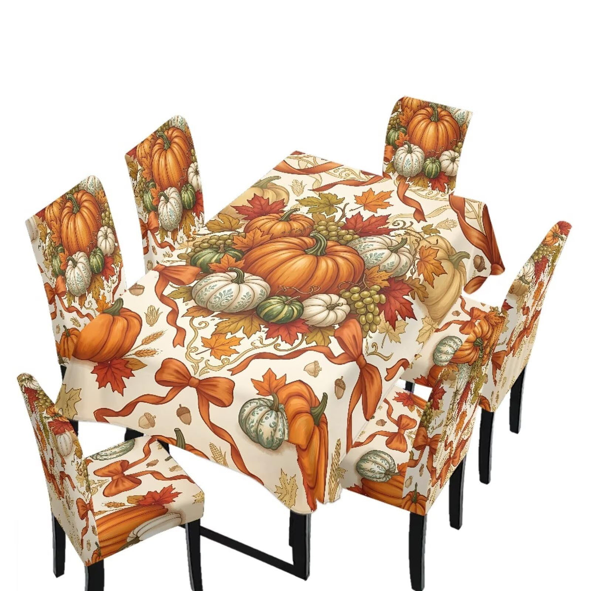 Maple Leaf Dining Table & Chair Cover Rectangle Dining Table Decor