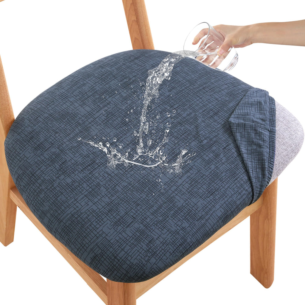 CRFATOP Waterproof Dining Chair Seat Cover Set of 6 Cushion Cover,L,Green