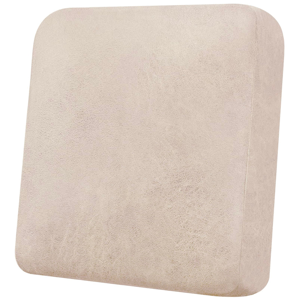 Loveseat Cushion Covers Leather-Look 2PC Stretch Love Seat Slipcover Sets for Living Room Individual Couch Seat Protector, Pet-Friendly, Non-Slip, Easy Fit - Coffee