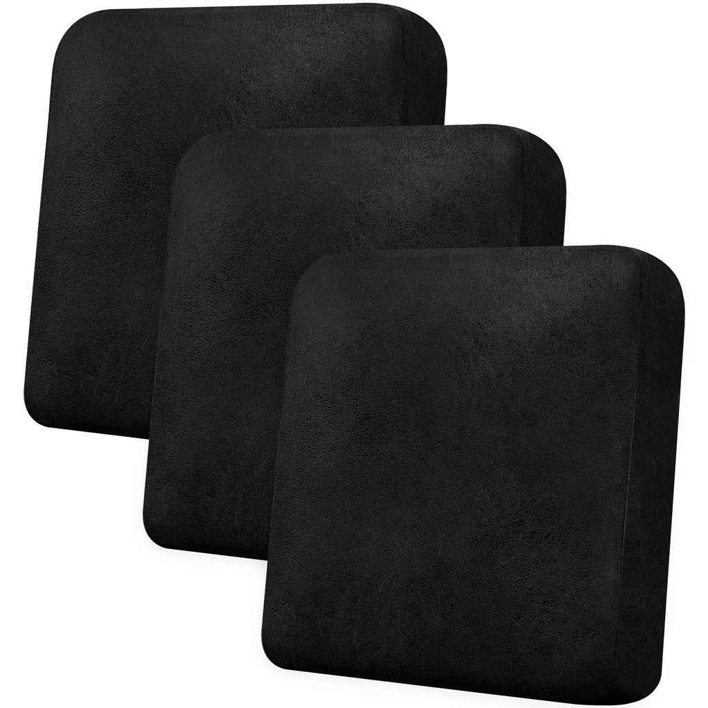 Loveseat Cushion Covers Leather-Look 2PC Stretch Love Seat Slipcover Sets for Living Room Individual Couch Seat Protector, Pet-Friendly, Non-Slip, Easy Fit - Coffee