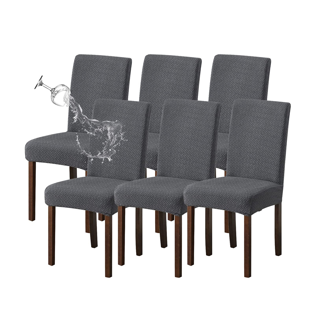 Genina Waterproof Chair Covers for Dining Room Chair Slipcovers Set of 4