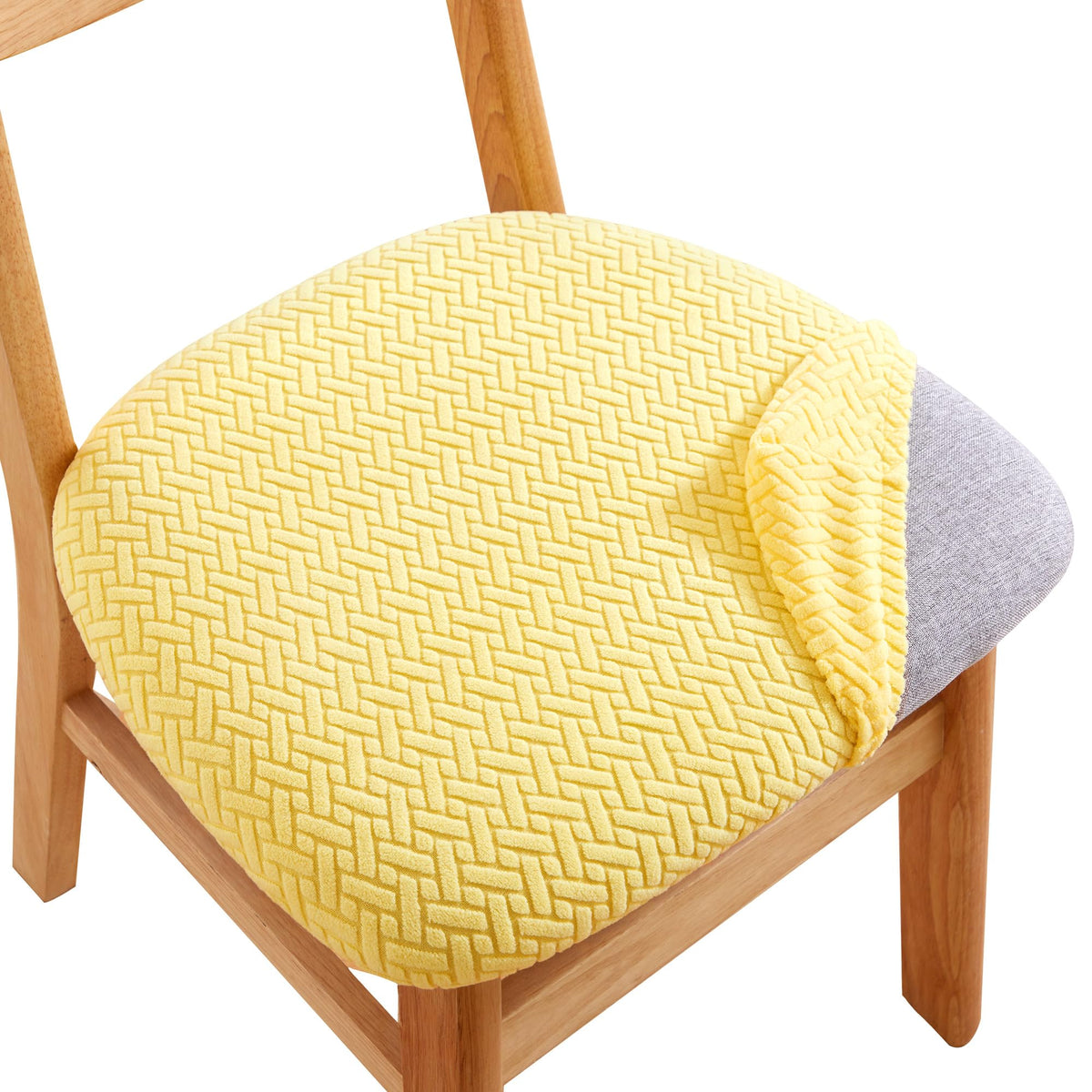 CRFATOP Waterproof Dining Chair Seat Cover Set of 6 Cushion Cover,L,Green