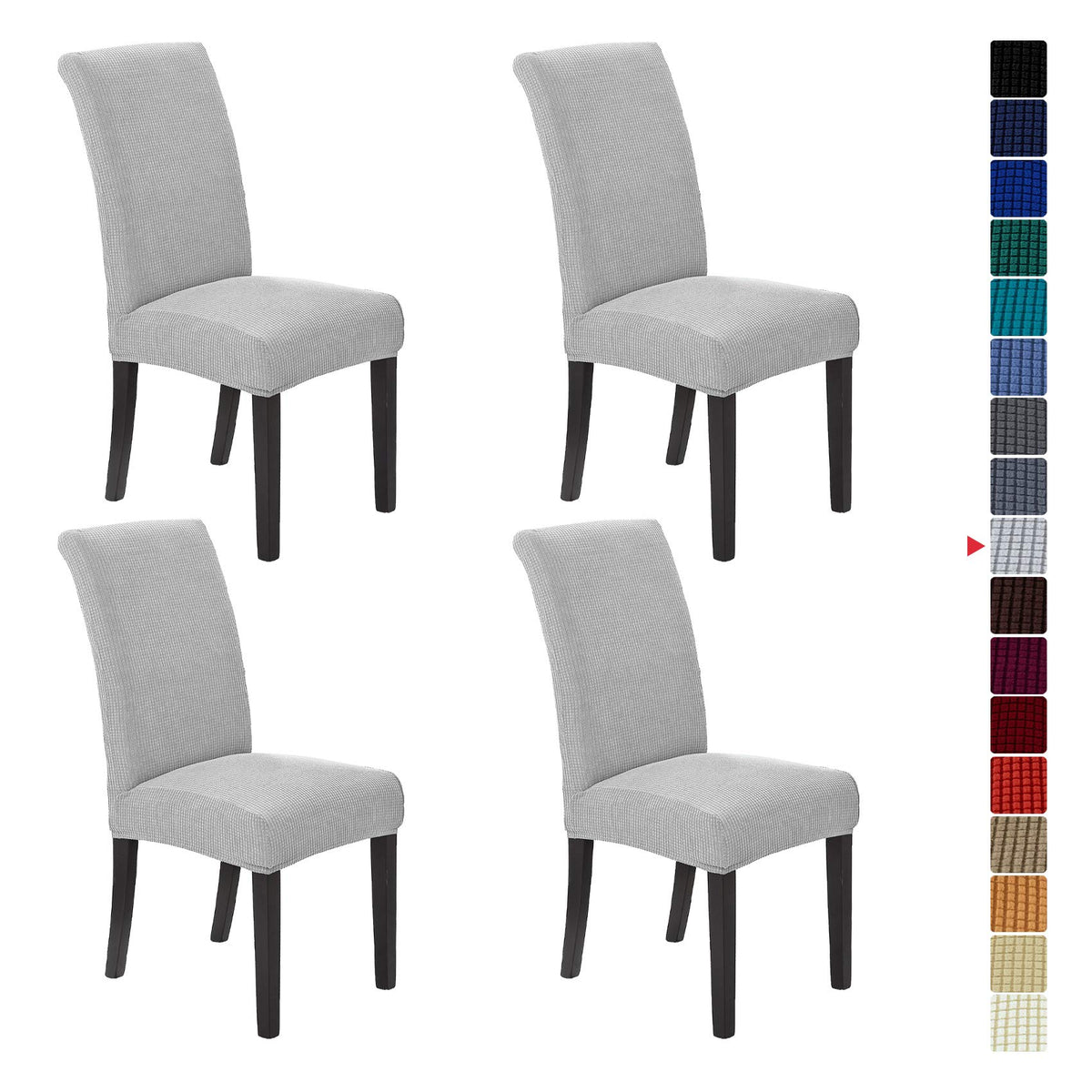Stretch Chair Covers for Dining Room Set of 4, Removable Washable Dining Room Chair Covers, Dining Chair Slipcovers Seat Protector, Great for Home and Banquet Decor (Pureed Pumpkin, 4 Pack)