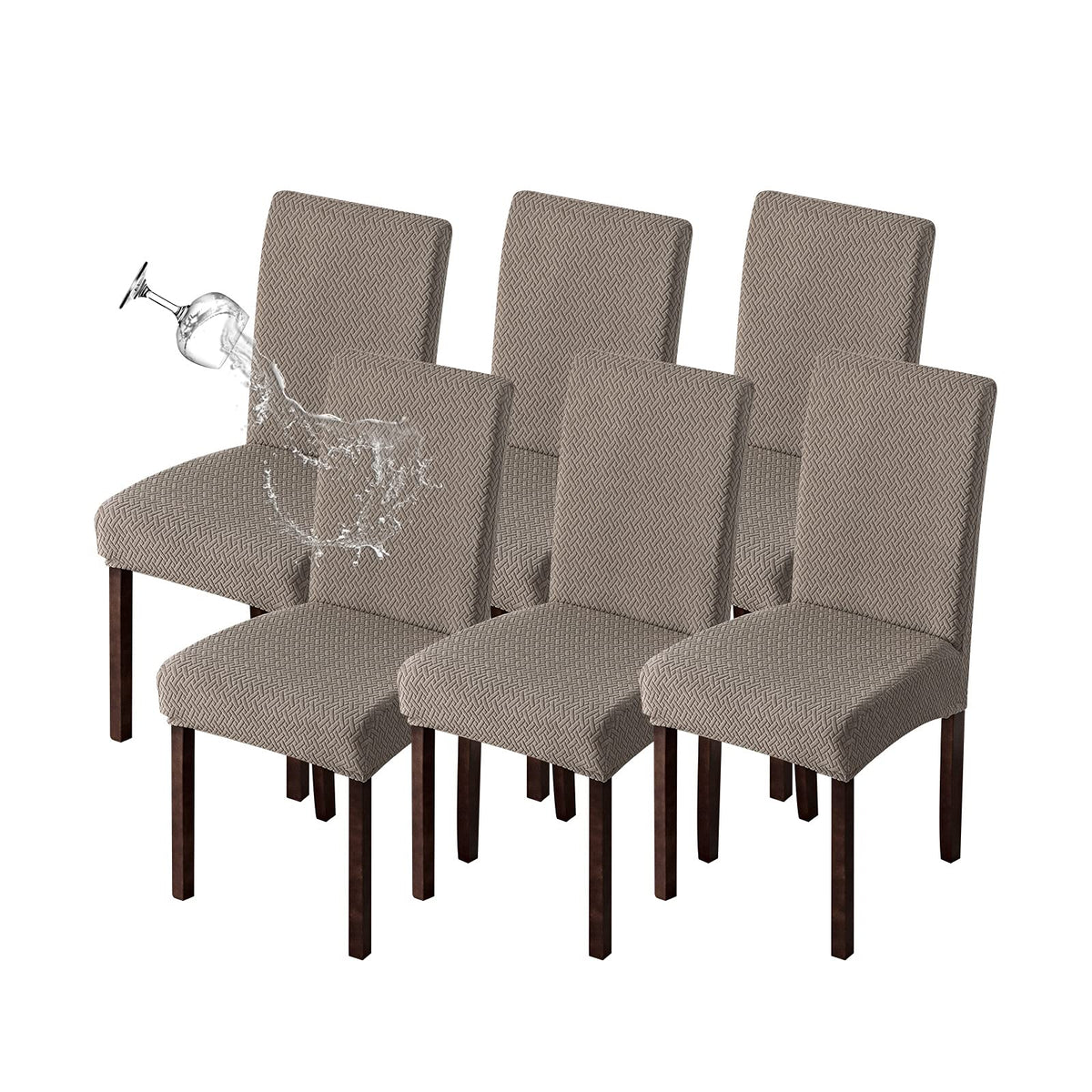 Genina Waterproof Chair Covers for Dining Room Chair Slipcovers Set of 4