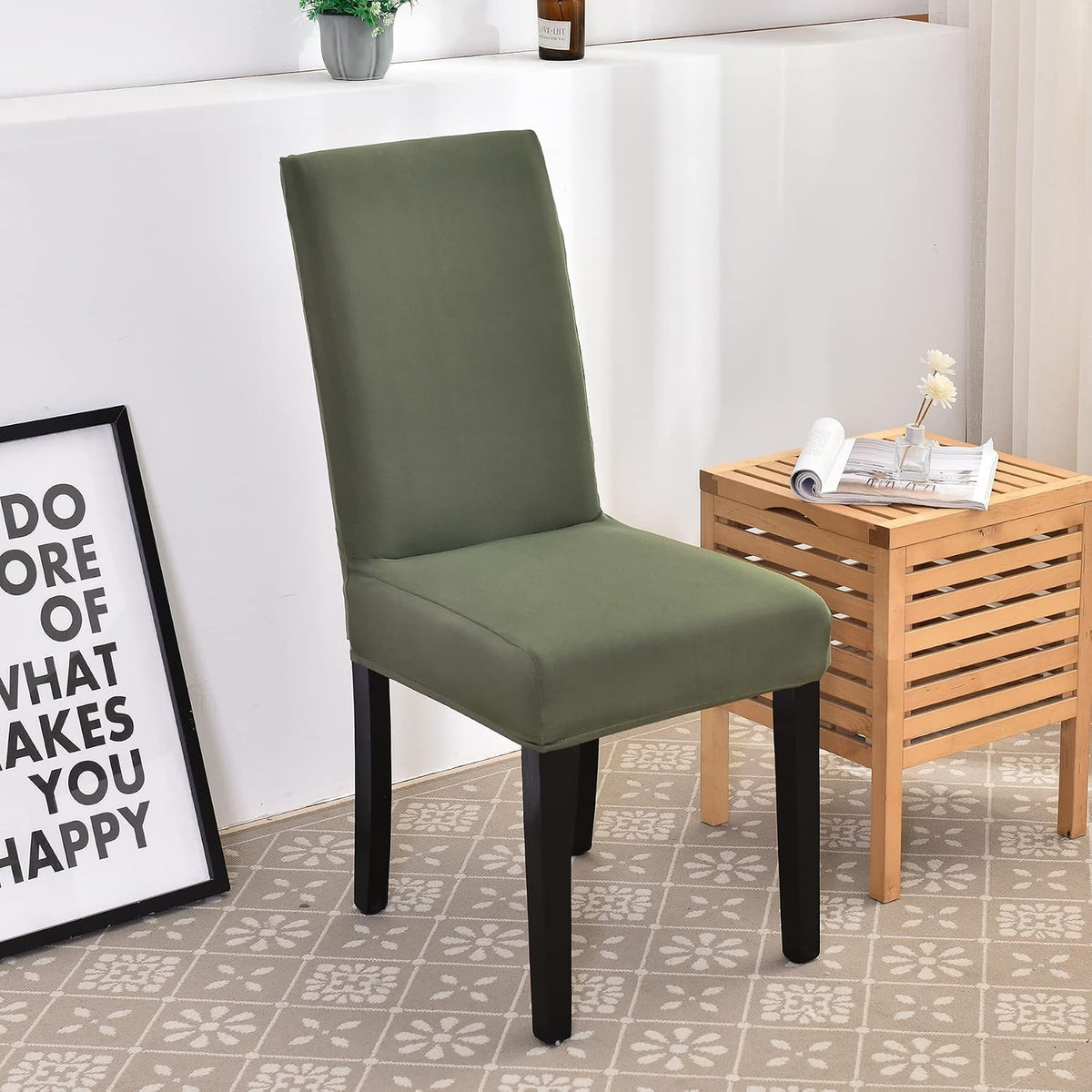 HZDHCLH Dining Chair Covers Set of 4 Stretch Chair Slipcovers Washable