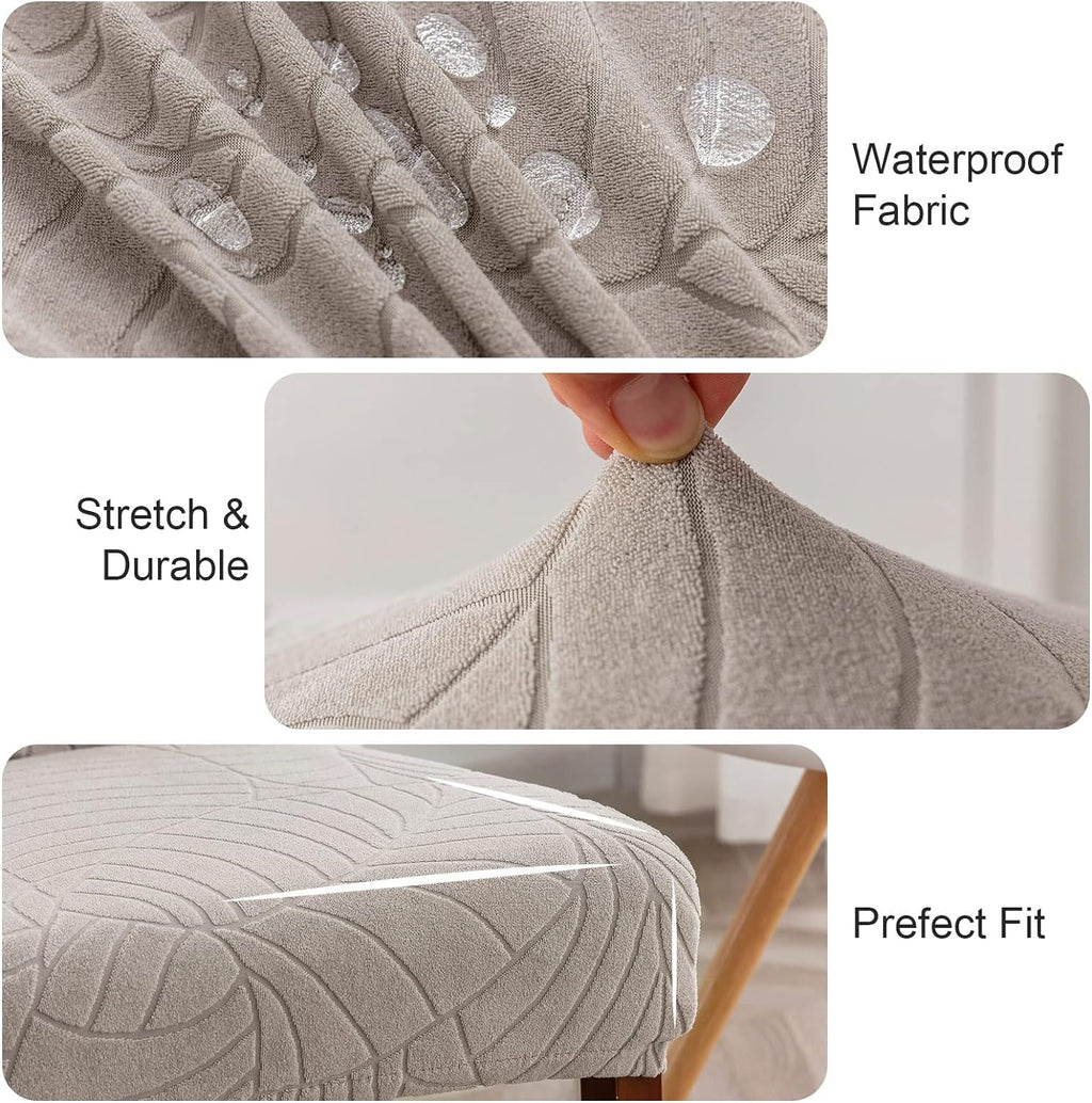 Genina Waterproof Dining Chair Covers Set of 4 Parsons Chair Slipcovers