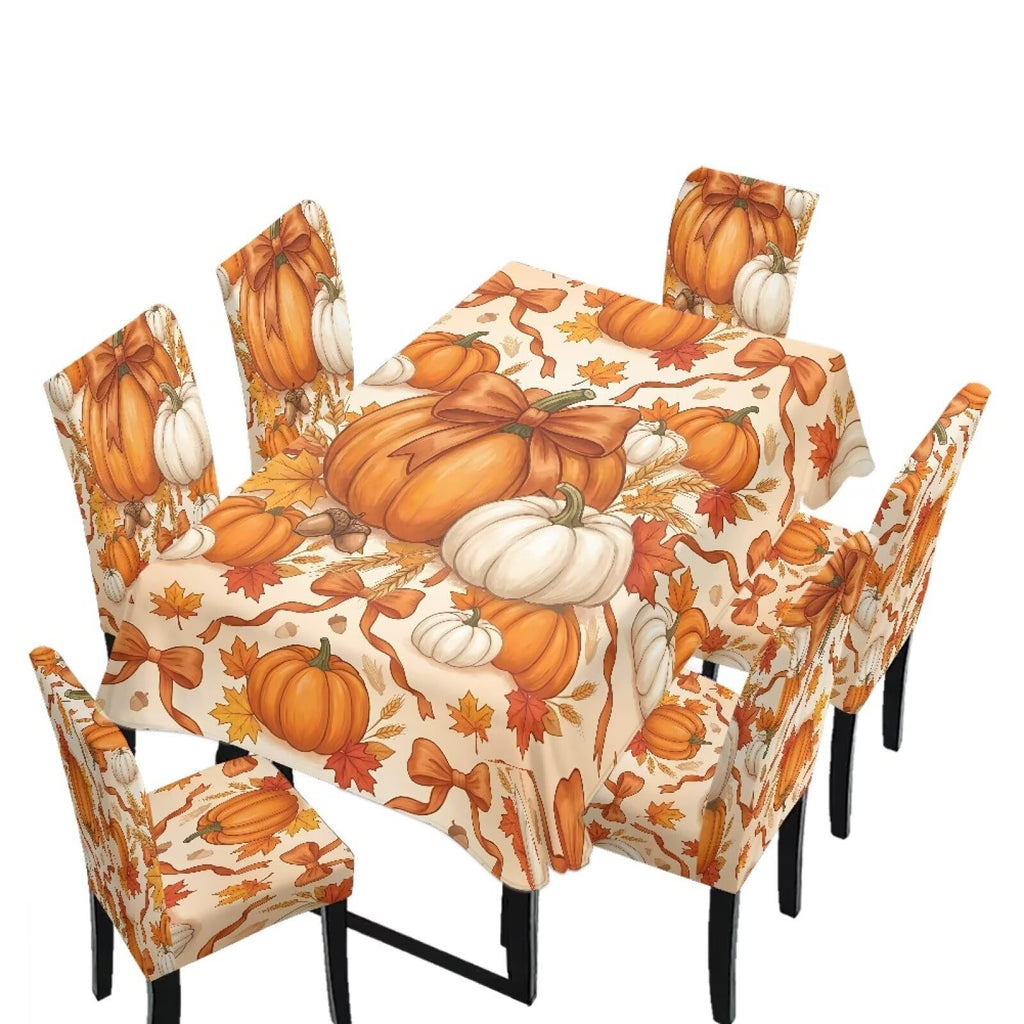 Maple Leaf Dining Table & Chair Cover Rectangle Dining Table Decor