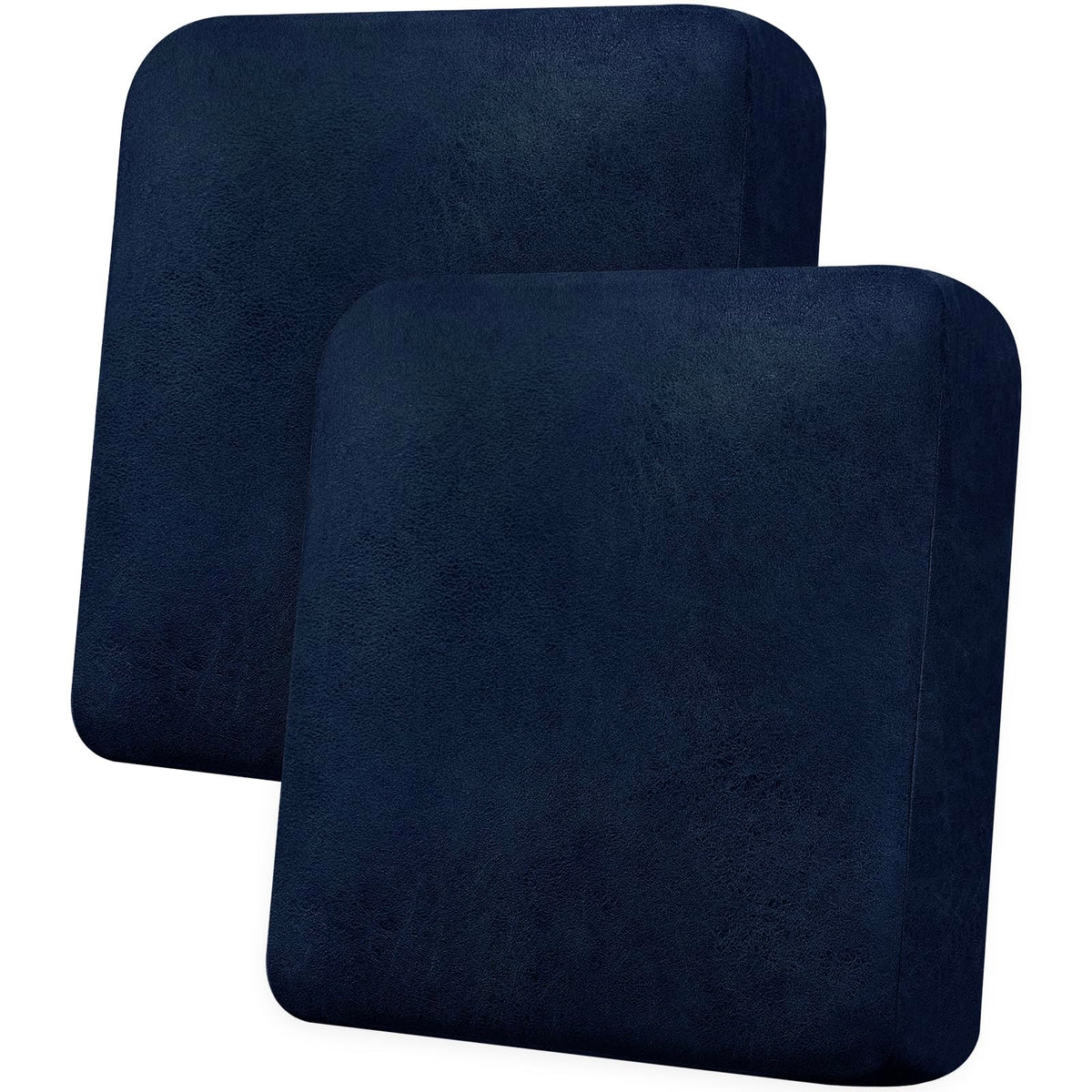 Loveseat Cushion Covers Leather-Look 2PC Stretch Love Seat Slipcover Sets for Living Room Individual Couch Seat Protector, Pet-Friendly, Non-Slip, Easy Fit - Coffee