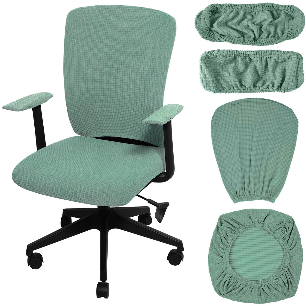 Tallew 4 Pcs Office Chair Covers Stretchable Armrest Seat,XL,Pea Green
